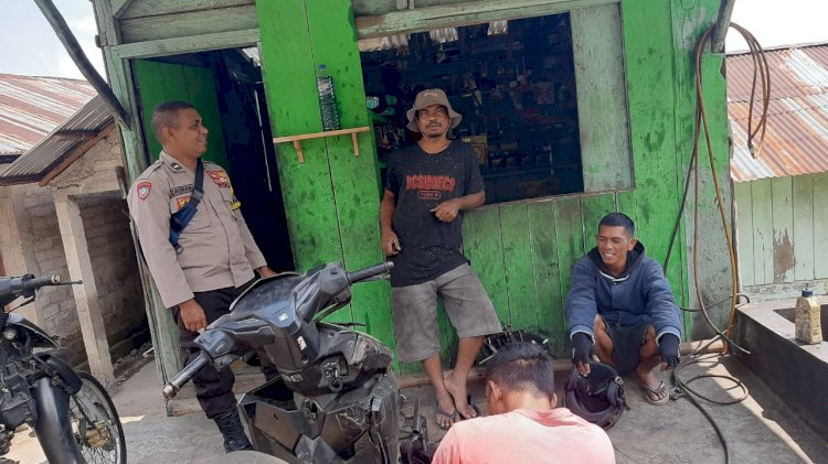 Bhabinkamtibmas Wae Ri'i Berikan Himbauan Kamtibmas untuk Masyarakat Dusun Ntango