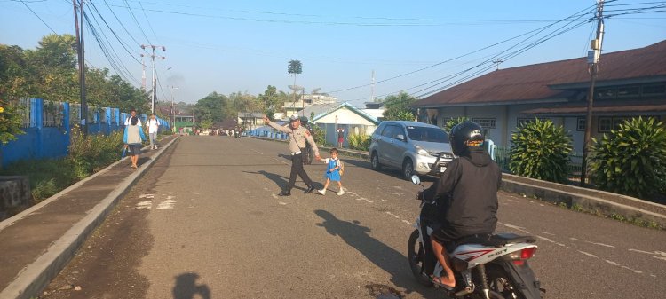 Satuan Lalu Lintas Polres Manggarai Laksanakan Apel Pagi persiapan Pamtur lalin di Ruteng.