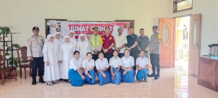 Polres Manggarai Gelar Jumat Curhat Bersama Biarawati St. Maria Cristina Brando