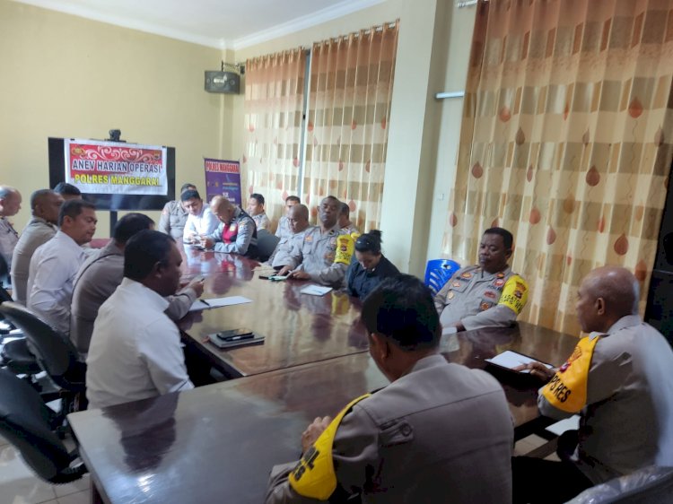 Rapat Anev OMB Turangga 2023 di Polres Manggarai Bahas Kesiapan Operasi Mantap Brata 2024