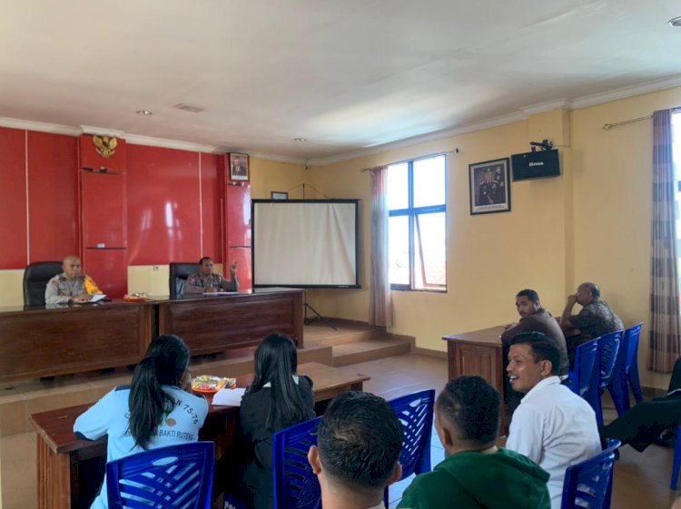 Rapat Persiapan Perlombaan Drumband Antar SMA/SMK Se - Prop NTT di Polres Manggarai