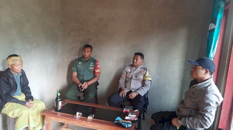 Pencegahan TPPO, HPR, KARHUTLA, dan Penggalangan Kamtibmas di Desa Kole, Satar Mese Utara oleh Bhabinkamtibmas