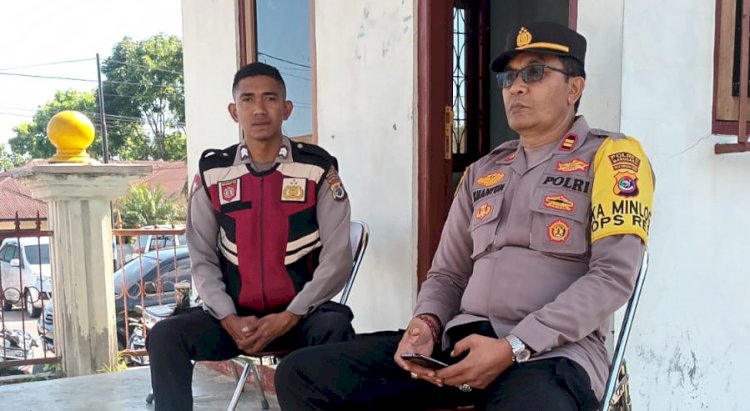 Polres Manggarai Terjunkan Personil Pengamanan pastikan Pelaksanaan Misa Minggu di Gereja-Gereja Wilayah Manggarai berlangsung aman dan lancar.