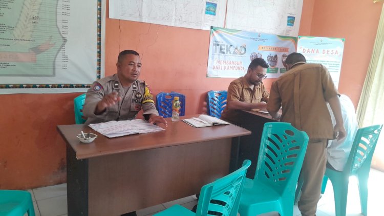 Giat Kamtibmas dan Himbauan Pemilu Damai di Desa Buar, Purang