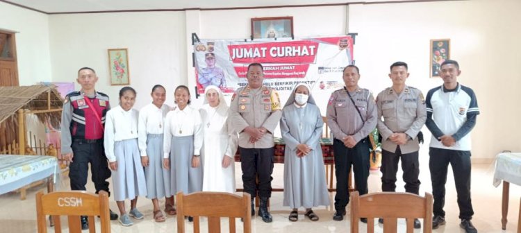 Jumat Curhat Polres Manggarai: Kasat Samapta Memimpin Kegiatan di Biara Susteran Katekis Hati Kudus