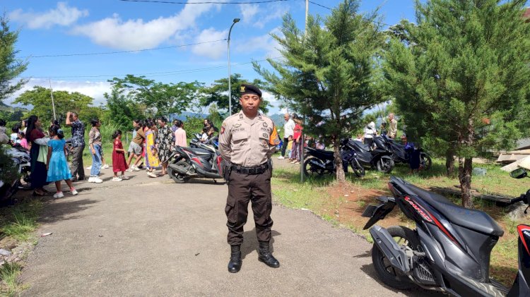 Polres Manggarai ploting Personil Pengamanan Ibadah Minggu di Gereja-Gereja di Kabupaten Manggarai