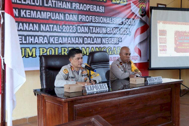 Kapolres Manggarai Pimpin Latihan Pra Operasi Lilin Turangga - 2023 untuk Memperkuat Pengamanan Natal dan Tahun Baru