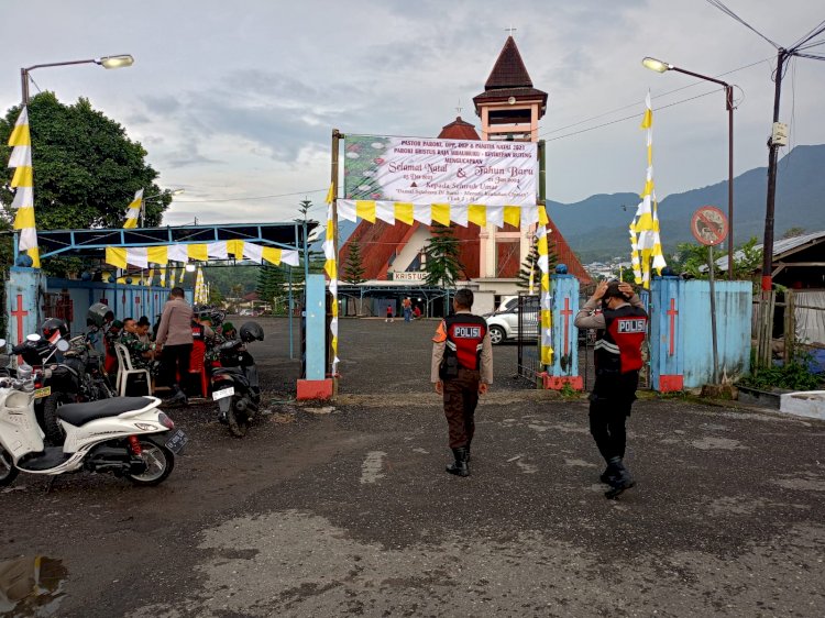 Patroli Gabungan dan Pengecekan Pengamanan Gereja Menjelang Natal di Ruteng