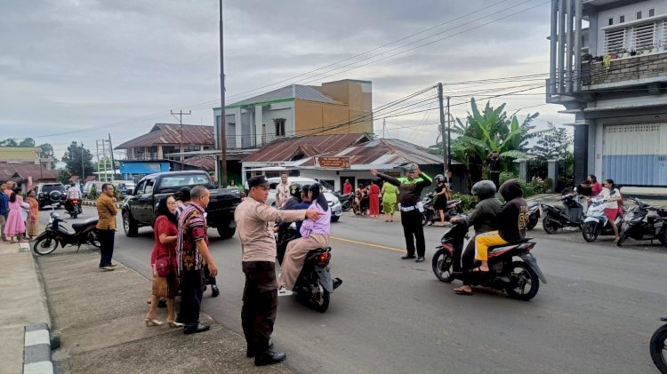 Polres Manggarai Kerahkan Personil Pengamanan Misa Tutup Tahun di Gereja-Gereja Kabupaten Manggarai