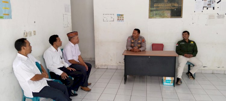 Sambang dan  Koordinasi Kapospol Kec. Rahong Utara dalam Menghadapi Pemilu Serentak 2024