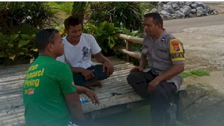 Bhabinkamtibmas Kecamatan Lelak, Aipda Andreas Korsini Ta, Giat Patroli dan Sambang di Kampung Lentang