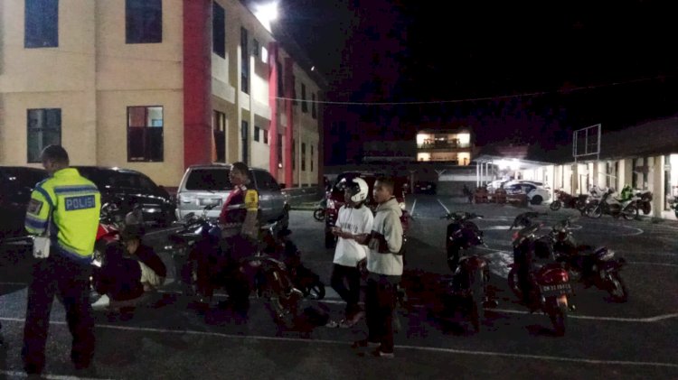 Patroli Malam Polres Manggarai Berhasil Tertibkan Knalpot Brong