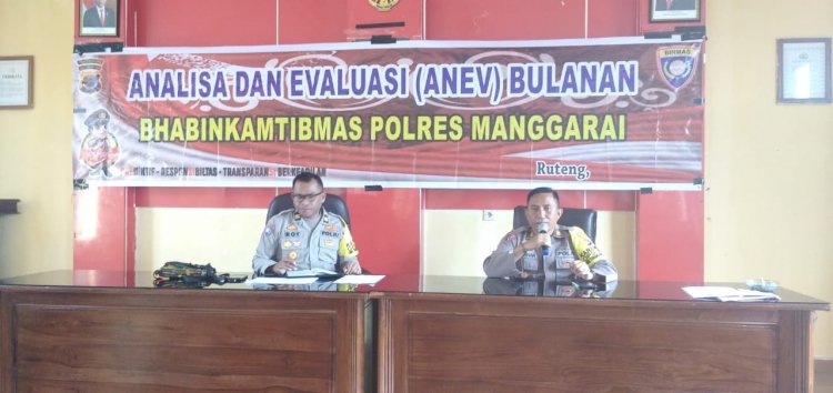 Optimalisasi Peran Bhabinkamtibmas Ditekankan dalam Kegiatan Anev Bulanan Polres Manggarai