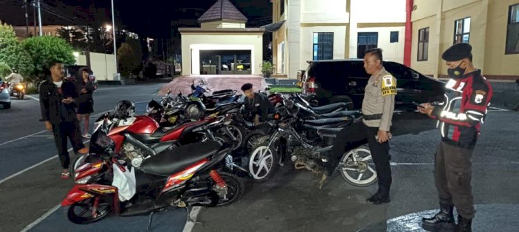 Patroli Gabungan Berhasil Amankan 14 Kendaraan yang Menggunakan Knalpot Racing di Manggarai