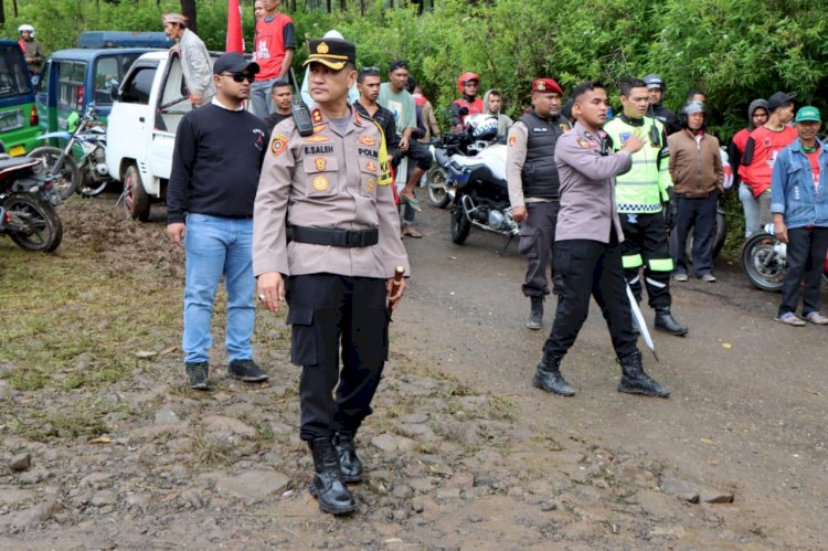 Operasi Mantap Brata: Kapolres Manggarai Pimpin Pengamanan Kegiatan Kampanye Capres Nomor Urut 3 di Stadion Golodukal