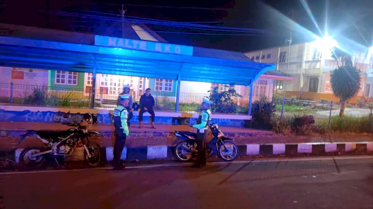 Patroli Malam Satuan Lalu Lintas, Antisipasi Balap Liar dan Laka Lantas di Wilayah Polres Manggarai