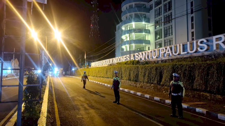 Patroli Malam Satuan Lalu Lintas, Antisipasi Balap Liar dan Laka Lantas di Wilayah Polres Manggarai