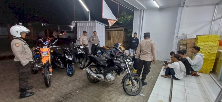 Patroli Malam Polsek Reo Berhasil Amankan Kendaraan berknalpot tidak sesuai spesifikasi tehnis.