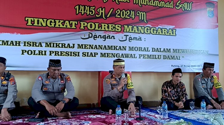 Perayaan Hari Isra Miraj Nabi Muhammad Saw Tahun 1445 H/2024 M di Polres Manggarai