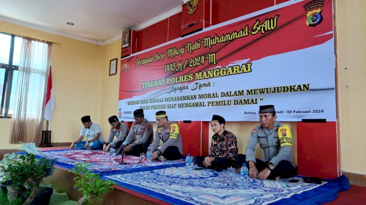 Perayaan Hari Isra Miraj Nabi Muhammad Saw Tahun 1445 H/2024 M di Polres Manggarai