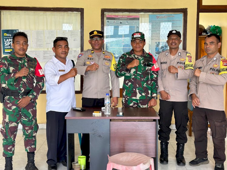 Operasi Mantap Brata: Kasat Binmas dan Kasiwas Polres Manggarai Pimpin Pengamanan Pleno di PPK Kecamatan Reok Barat