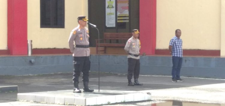 Operasi Mantap Brata: Kapolres Manggarai Pimpin Apel Pengecekan Kesiapan Pengamanan PSU