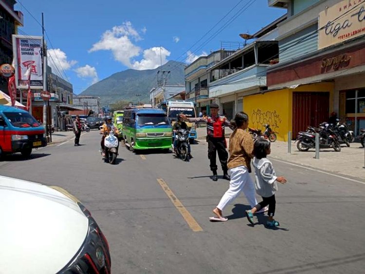 Samapta Polres Manggarai Tingkatkan Patroli Kota Pasca Pemilu.