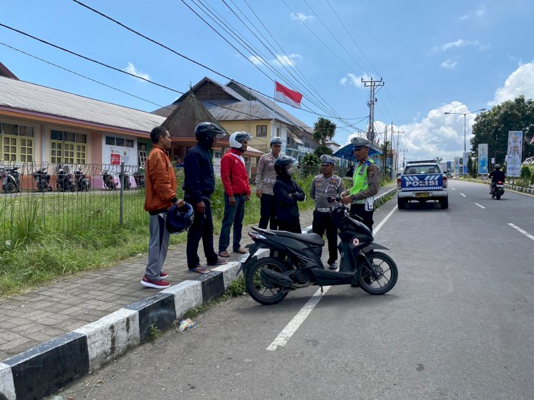 Patroli KRYD, Pamturlalin, dan Himbauan Kamseltibcar Lantas di Kota Ruteng