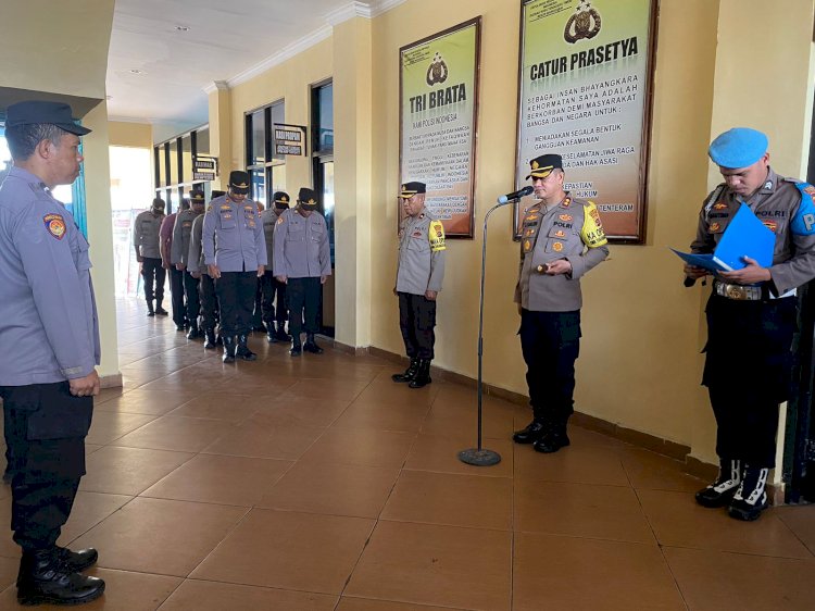 Kapolres Manggarai Pimpin Apel Pagi: Dorong Profesionalisme, Solidaritas dan Soliditas.