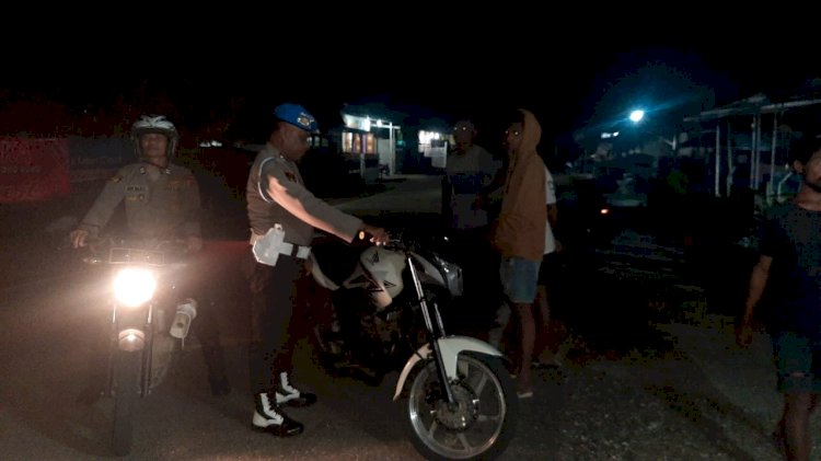 Patroli Malam Polsek Reo Berhasil Amankan Puluhan Kendaraan berknalpot tidak sesuai Spesifikasi Tekhnis