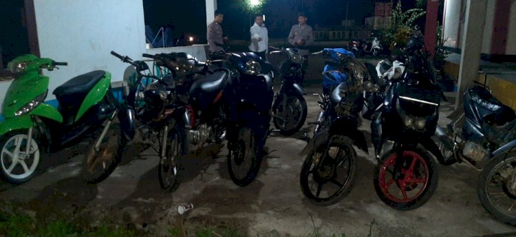 Patroli Malam Polsek Reo Berhasil Amankan Puluhan Kendaraan berknalpot tidak sesuai Spesifikasi Tekhnis