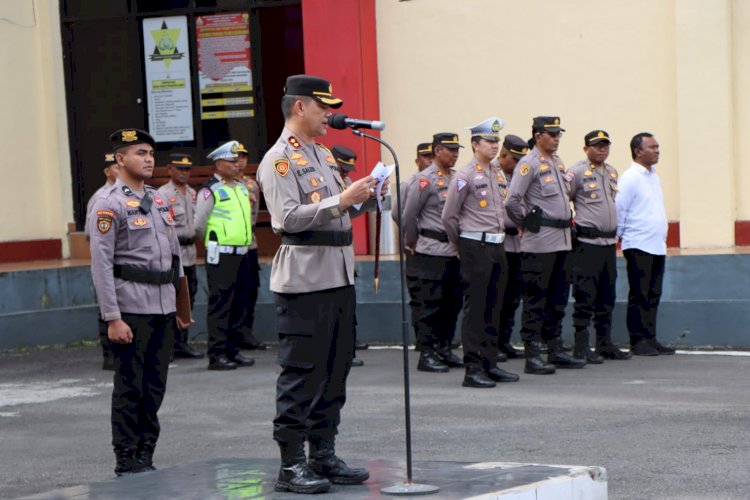 Apel Gelar Pasukan Operasi Ketupat Turangga-2024 Polres Manggarai