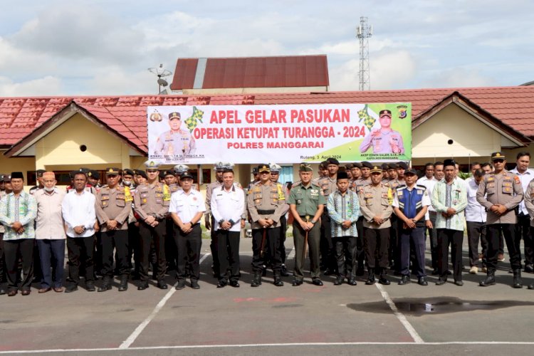 Apel Gelar Pasukan Operasi Ketupat Turangga-2024 Polres Manggarai