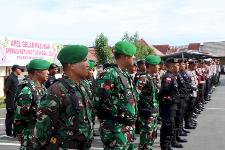 Apel Gelar Pasukan Operasi Ketupat Turangga-2024 Polres Manggarai