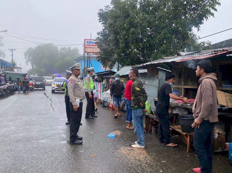 Patroli KRYD dan Himbauan Kamseltibcar Lantas oleh Satuan Lalu Lintas Polres Manggarai di Kota Ruteng