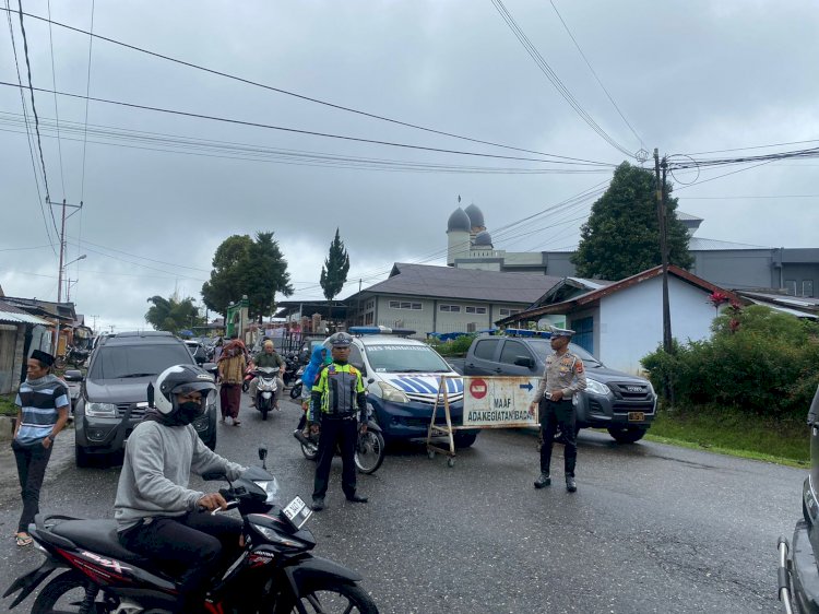 Satuan Lalu Lintas Polres manggarai gelar personel Pengamanan Sholat Jumat