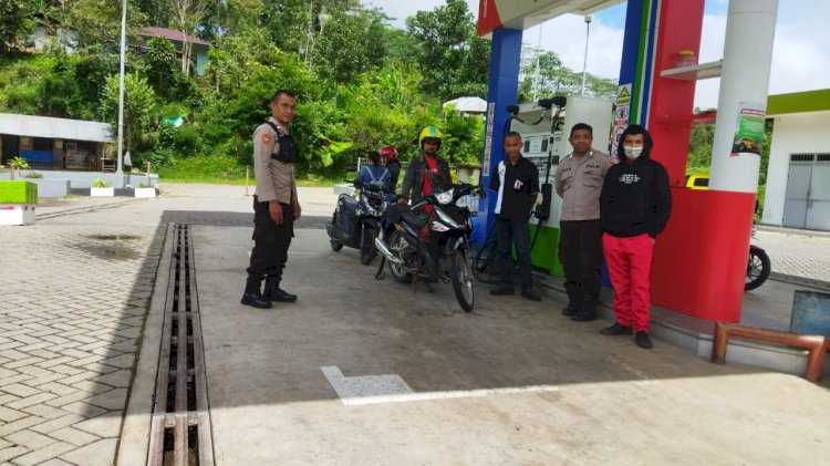 Patroli dan Penggalangan Oleh Anggota Piket Polsek Cibal Menjelang Mudik Lebaran