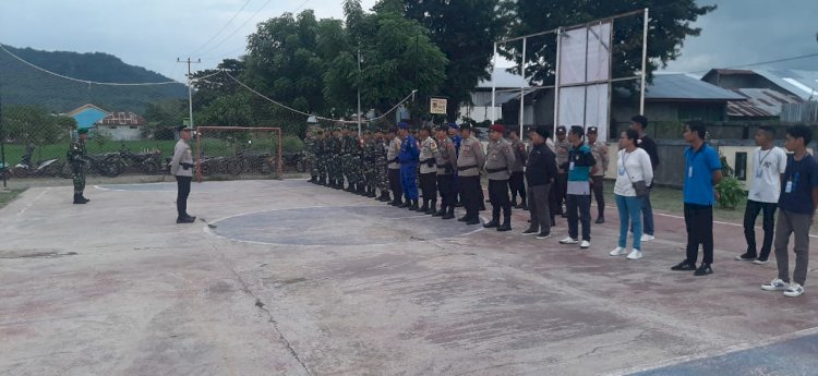 Polsek Reo Gelar Apel Gabungan Kesiapan Pengamanan Malam Takbiran dan Sholat Idul Fitri 1445 H