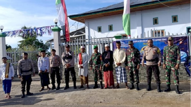 Pengamanan Ibadah Shalat Id Hari Raya Idul Fitri 1445 H di Wilayah Hukum Polsek Satar Mese