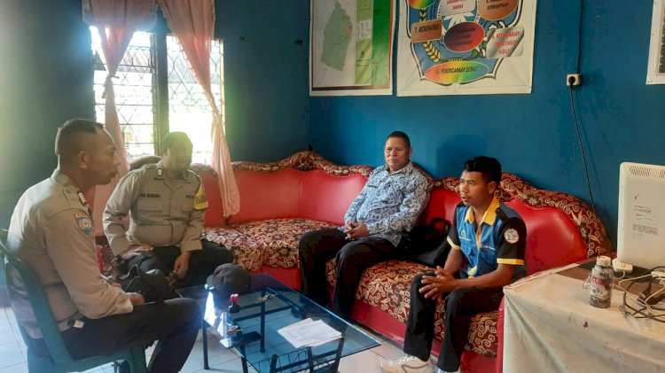 Bhabinkamtibmas Kecamatan Langke Rembong Himbau Warga Jaga Kondusifitas Siskamtibmas