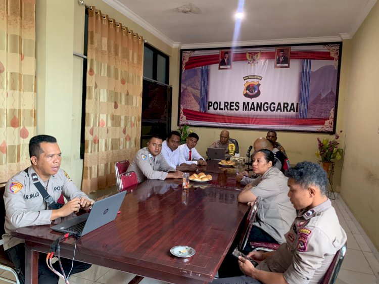 Polres Manggarai Gelar Rapat Analisa dan Evaluasi Program Beyond Trust TW I dan DORS.