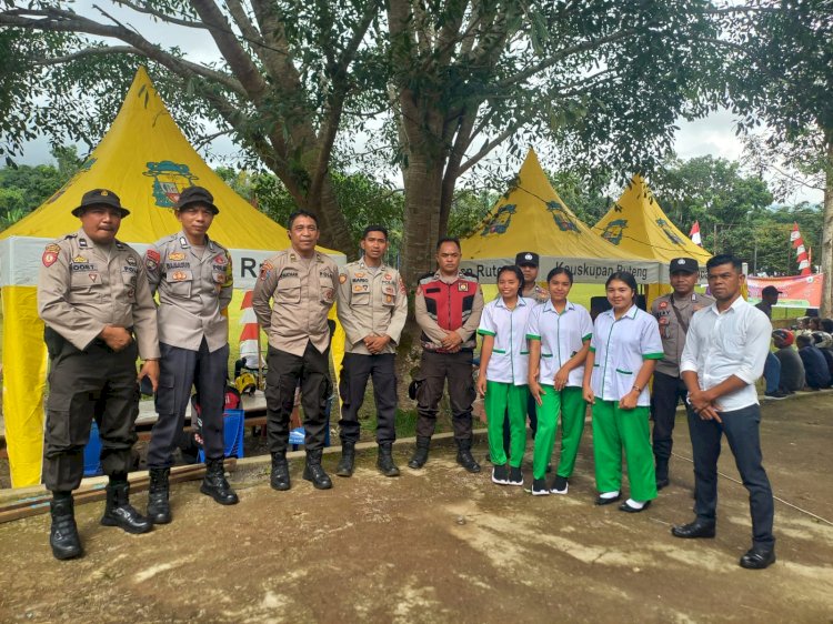 Personil Polres Manggarai Amankan Turnamen Sepak Bola dan Bola Voli di UNIKA Santu Paulus Ruteng