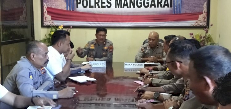 Konsisten Meningkatkan Kinerja Polres Manggarai :  Kapolres Manggarai Pimpin Rapat Anev Mingguan