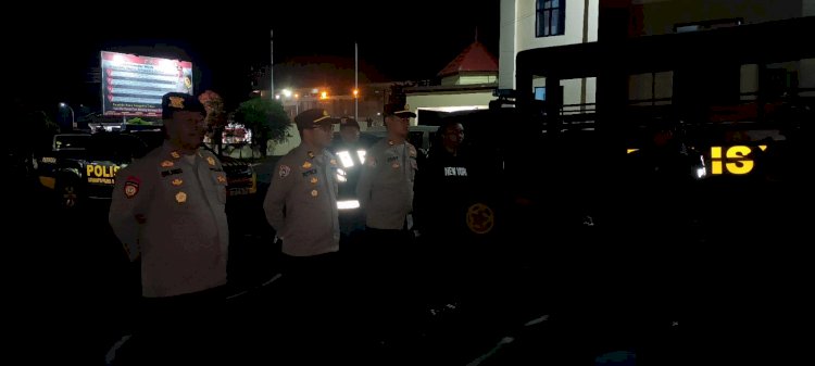 Polres Manggarai Gelar Patroli Gabungan di Kota Ruteng, Jaga Keamanan dan Ketertiban Masyarakat.