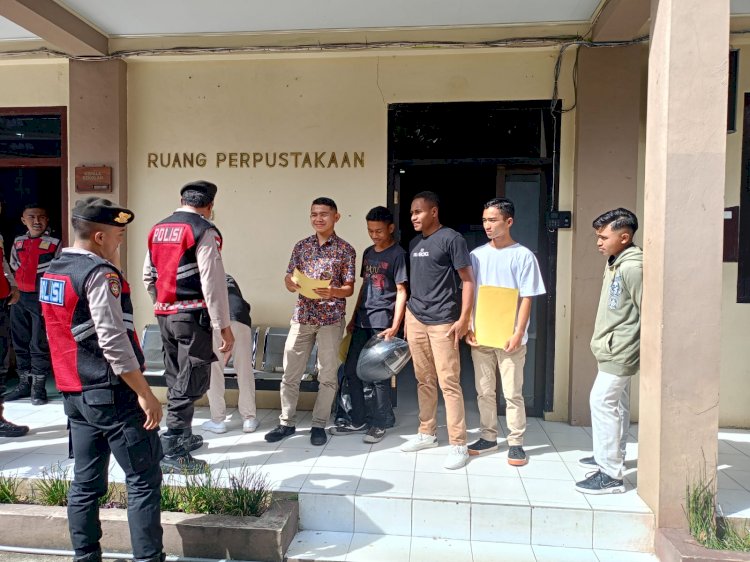 Patroli Sat. Samapta Polres Manggarai Antisipasi Kerawanan saat Pengumuman Kelulusan SMA dan SMK