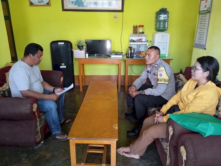 Bhabinkamtibmas Kecamatan Lelak Cegah TPPO Bersama Tokoh Agama di Desa Ketang
