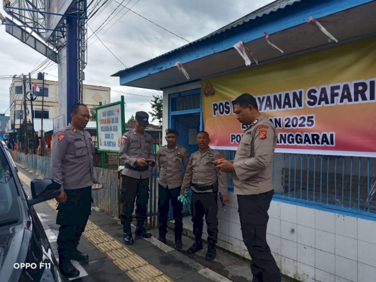 Polres Manggarai Gelar Personel Pos Pengamanan dan Pos Pelayanan Operasi Ketupat 2025