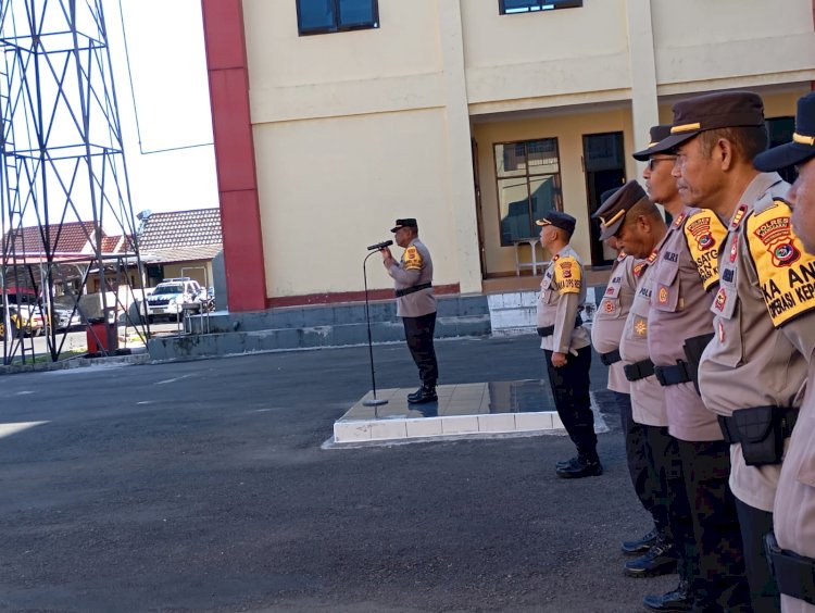 Polres Manggarai Gelar Apel Siaga dalam Rangka May Day 2025