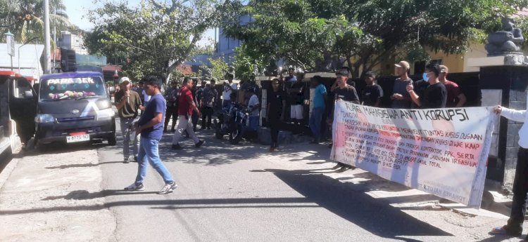 Polres Manggarai Terjunkan Personel Amankan Aksi Damai AMPAK Terkait Dugaan Korupsi Proyek Irigasi Wae Kaap