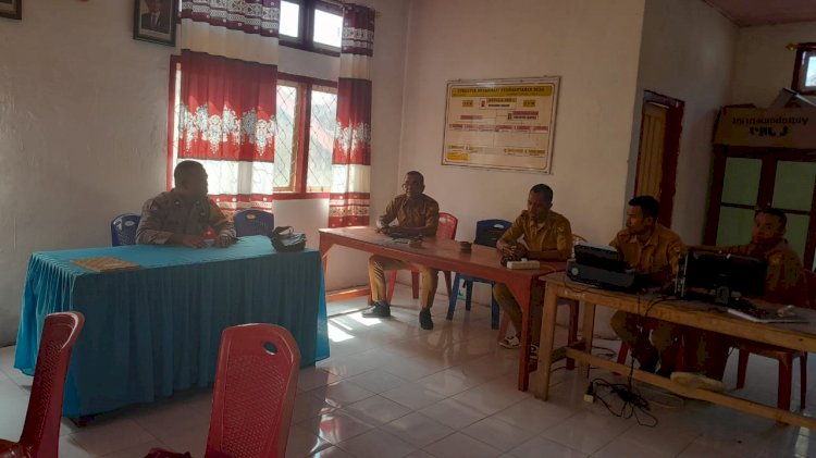 Bhabinkamtibmas Kecamatan Rahong Utara Sampaikan Himbauan Kamtibmas Di Desa Manong